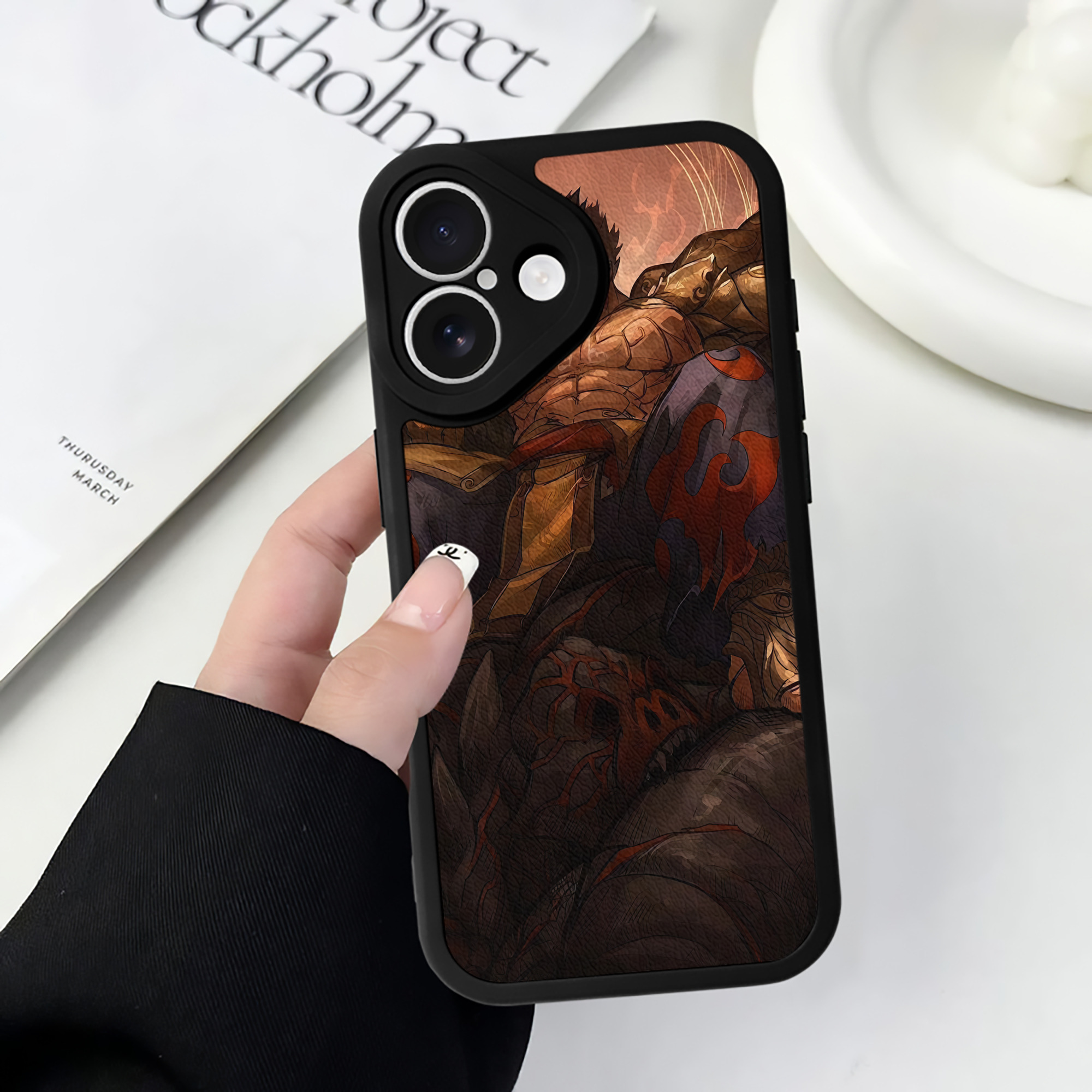 （画像用） 北斗の拳 Fist of the North Star 【iPhone 16シリーズ対応】シリコンスマホケース（レザー調） 材質：シリコン